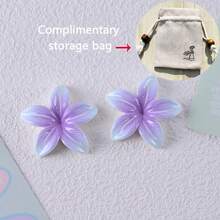 2个/6个热带鸡蛋花冰箱贴，带收纳袋 - 3D夏威夷鸡蛋花树脂艺术品，5片花瓣，强力磁性冰箱贴，适合海滨别墅厨房和度假风格装饰 - 彩色 - 查看 17