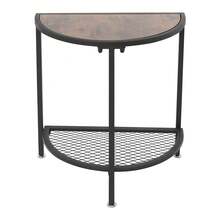 Beistelltisch mit Metallregal 2-stöckiger Couchtisch für Wohnzimmer Schlafzimmer