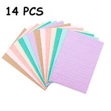 7 pièces/14 pièces Tampons en papier nid d'abeille pour œuvres d'art, artisanat et décorations de fête. Tampons en tissu nid d'abeille de couleurs assorties pour l'artisanat 3D et les cartes pop-up DIY