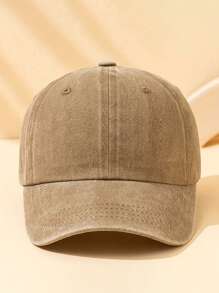 1pc Unisex Plain Vintage Distressed Baseball Cap Sun Hat Trucker Hat, Suitable For Daily Outings, Hiking, Vacation