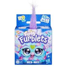 Hasbro Furby Furblets Mer-May Mini Friend, 45+ Sounds, Ocean Music, Speaks Only Furbish, Electronic Plush Toys For Girls & Boys, Interactive Pets, Multicolor, 6+