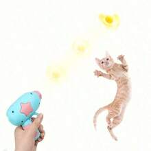 13 件彩色飞行推进猫玩具：小猫互动狩猎游戏 - 随机颜色飞盘