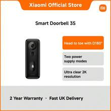 Xiaomi Smart Doorbell 3S – Wireless Video Doorbell With 5200mAh Battery, IP65 Waterproof, 2-Way Audio, Motion Detection, 940nm Night Vision, Cloud Storage & Chime, App Control Via Wi-Fi - Black - View 1