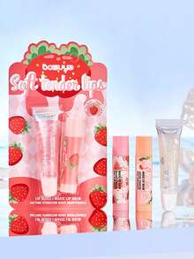 Fruit Lip Balm Gift Set - Moisturizing & Nourishing Lip Care With Lip Mask, Prevents Dryness & Cracking, Fruity Flavor Combo - Multicolor - View 1