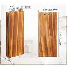 1 pieza Decoración de pared Macetero de pared de madera para plantas de interior, macetero de pared moderno para baño, sala de estar, decoración de pared de cocina, jarrón de pared de estilo rústico para decorar con flores secas y follaje artificial, marrón (plantas no incluidas), decoración del hogar, decoración de la habitación, decoración de pared