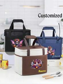 定制图片或文字，手持保温午餐盒袋，大容量适合上班族、学生和户外野餐。最好的建议是带上食物、午餐盒袋、厚铝箔、防尘防水冰袋、周年纪念礼物、生日礼物、母亲节礼物、父亲节礼物、最好的朋友礼物、给妈妈/爸爸的礼物、给她/他的礼物、给女朋友/男朋友/朋友的礼物