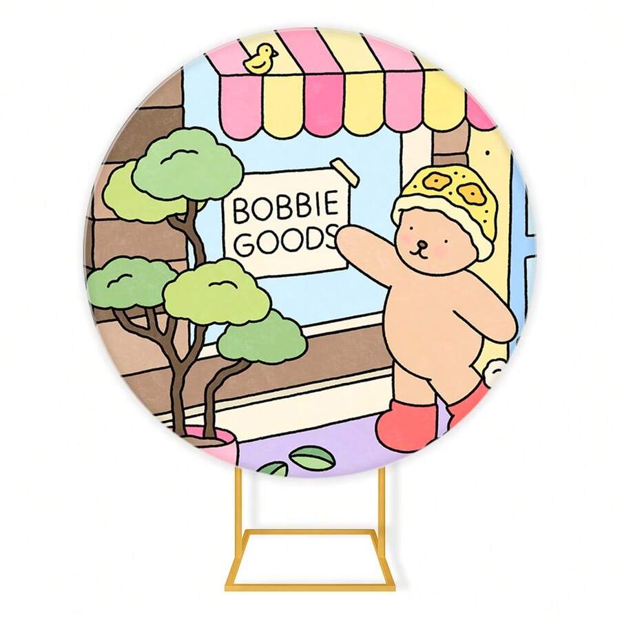 Capa Para Painel Redondo Sublimada – Decoração de Festas Aniversários Temáticos "Bobbie Gods" 1,50m - 50cm