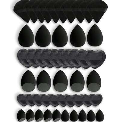 50/40/30/20/10/5 件装化妆海绵套装，包含：10 个液体化妆海绵 + 10 个迷你液体化妆海绵 + 10 个三角形粉扑（用于散粉和粉底）+ 10 个气垫粉扑（用于化妆）+ 10 个迷你气垫粉扑（用于遮瑕），化妆品，价格实惠，房间装饰，梳妆台，旅行，卧室，化妆配件，粉扑，化妆海绵，粉扑，化妆海绵，价格实惠，圣诞礼物，化妆品，化妆工具，便宜，礼物，女士礼物，圣诞礼物