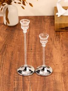 1pc/Set European Style Acrylic Candle Holder. Dining Table Candle Cup, Wedding Decoration, Candlelight Dinner Fashionable Acrylic Candle. Can Be Used For Room Decor, Home Decor, Dining Table Decor, Gift For Best Friend, Winter Gift, Thanksgiving, Christmas, Halloween. - Multicolor - View 18
