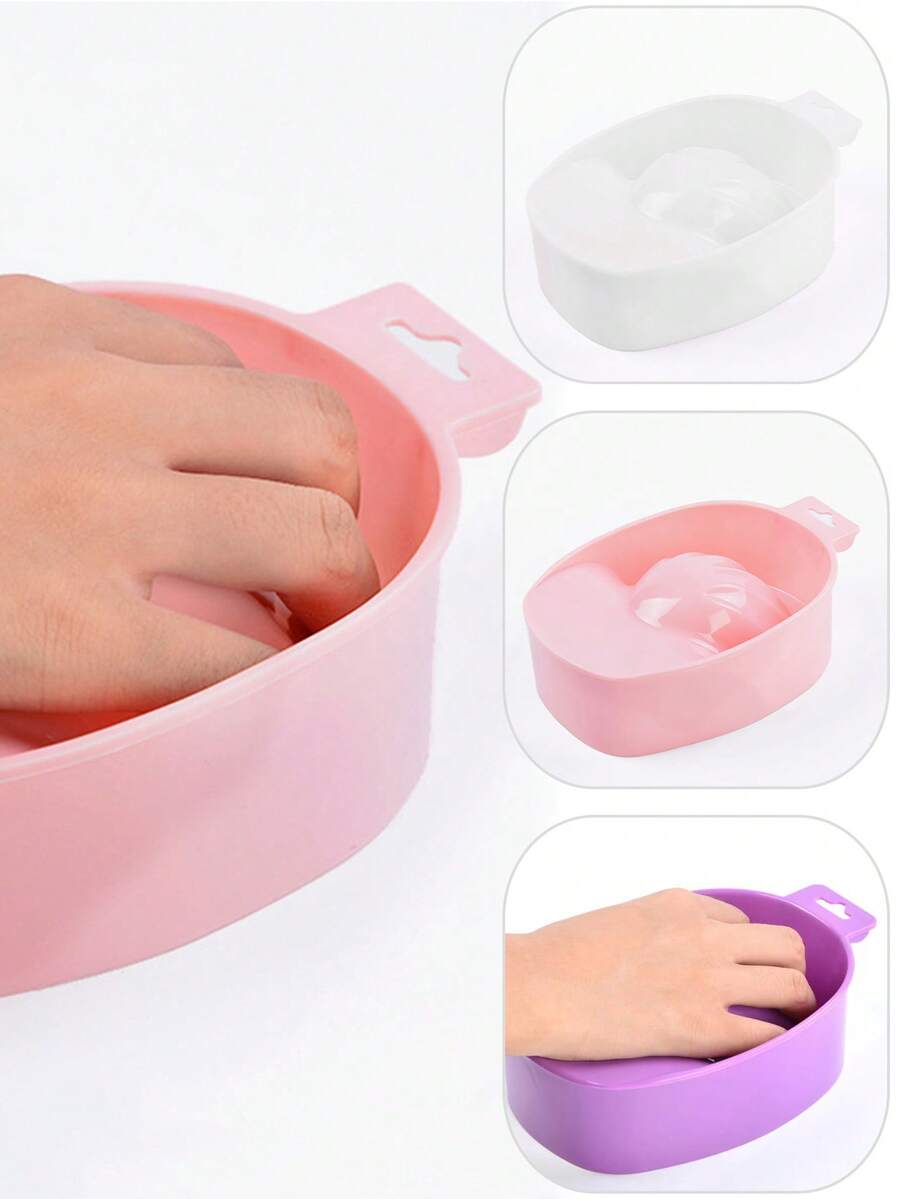 Nail Soaking Bowl, Gel Polish Remover, Nail Salon Manicure Soaking Bowl, Softens Cuticles, Thick Insulated Hand Rest - Multicolor - View 1
