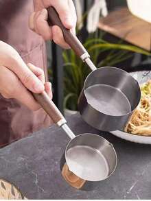 Olla derretidora de mantequilla de acero inoxidable con pico - Perfecta para un vertido fácil, fácil de limpiar y uso versátil para chocolate, queso y salsas - Esencial de cocina para cocineros y profesionales del hogar - Multicolor - Ver 8