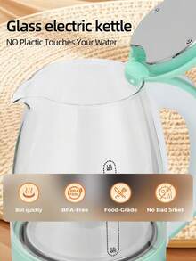 LAC 1pc EU Plug Powered Household Light Green Fast Heating Electric Kettle