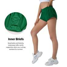 Women's 2.5" Low-Rise Running Shorts - Built-In Liner, Lightweight & Quick Dry With Mesh Pocket - Green - View 6