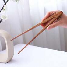 Pinzas de cocina, pinzas para alimentos, pinzas para cocinar, pinzas, utensilios, tostadoras de madera para el hogar - Color del registro - Ver 5