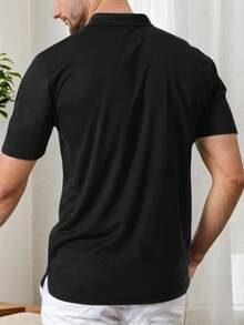 SANOPY Men's Casual Sports Polo Shirt Men's Polo Shirt Quick Dry Performance Short Sleeve Tactical Shirt Golf Shirt - màu đen - Xem 4