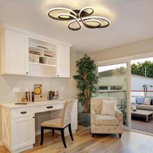 homefire 1/2ER Ceiling Lamp LED Ceiling Light Living Room 30W 40cm Kitchen Lamp Ceiling In White Living Room Lamp Modern Design Warm White 3000K Bedroom Lamp Ceiling Lighting For Bedroom Hallway Kitchen - 40cm-3000k - 查看 5