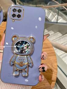 City Capas – Luxury Case With Glitter Astronaut Stand For Motorcycle, Cute And Functional - Blue - View 1