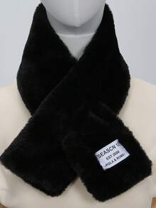 1 Khăn choàng cổ mùa thu/đông, chất liệu lông giả dày dặn, màu trơn, kiểu Hàn Quốc, giữ ấm cổ cho nữ, dùng cho trang phục mùa đông - Nhiều màu - Xem 9