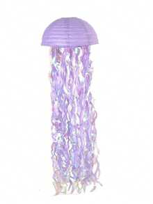 3pcs Pink Purple Blue Hanging Jelly Fish Paper Lanterns, Gradient Colorful Paper Lanterns, Jellyfish Paper Lanterns, For Mermaid Theme Party, Under The Sea Ocean Birthday Decorations, Under The Sea Theme, Ocean & Beach Room Hanging Decor, Shower Room Garland Mermaid Party Decoration, Colorful Hanging Streamers Suitable For Birthday Baptism Weddi - Multicolor - View 17