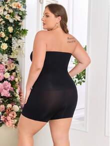 Plus Size Women Seamless Slimming Bodysuit With Arm Shaping