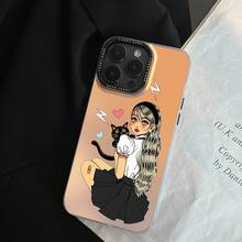 Aplicable a 16 Pro/ 16 Plus/ 16 Pro/ 16, 15/ 14/ 13/ 12/ 11 Serie de Nueva Funda Protectora de Teléfonoóvil de Moda Creativa con Cambio Gradual de Color IMD Láser, Antigolpes y Antideslizante, Funda de Teléfonoóvil de Material Mixto Clásico, la Elección para Regalos.17 17promax. - Negro - Ver 5