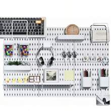 Półki ścienne z perforowanej płyty bez wiercenia, do kuchni i łazienki, z akcesoriami