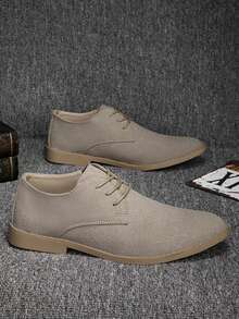 Zapatos casuales para hombres, botas de punta afilada, estilo británico, de cuero ante, Oxford, versátiles para vestir, zapatos de boda