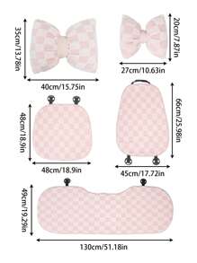 1 件毛绒柔软汽车座椅颈枕头枕垫，汽车座椅垫，女士毛皮保暖防滑舒适汽车半座套，适用于秋冬季大多数车型