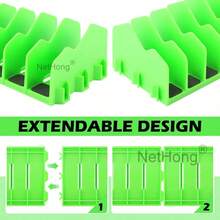 10-Slot Pliers Cutters Rack ABS Spanner Storage Holder Tool Organizer Fit 3" - Green - View 10
