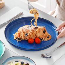 Bonita Blue Dinnerware Sets Plates And Bowls Set For 4 12 Pieces Stoneware Dinnerware Set Dishwasher And Microwave - Blue - View 6