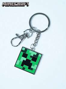 Microsoft قلادة معلقة بشكل وجه كريبر من ماينكرافت رسمية مرخصة، زخرفة حقيبة الظهر، ديكور أنمي عصري هدية عيد ميلاد مضحكة للعائلة والأصدقاء - MC-2024N04 - مشاهدة 6