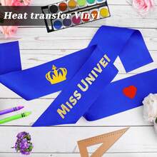 Customizable Elegant Blue Polyester Shawl With White Text - Suitable For Graduation Ceremony, Formal Events And Special Occasions | Customizable Text | Polyester