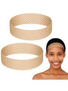 2 fasce regolabili in silicone per parrucche, antiscivolo, supporto forte per uomo e donna, adatto per sport e yoga