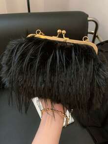 Bolso bandolera retro, bolso de hombro pequeño y elegante con solapa redonda para mujer, vintage - Negro - Ver 8