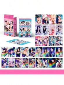 Kpop Skz+Seventenn Aespa Chan,L Ee Know,Changbin,,,S Eungmin,I.N, 人气组合应援卡, K-POP 收藏卡, 新款贺卡, 卡片收藏展示, 流行音乐周边, 盒装装饰卡