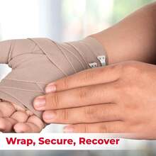 4种米色弹力绷带，运动压缩绷带，适用于手腕、手臂、小腿、脚踝和脚部，健身配件，运动绷带，运动胶带 - 杏色 - 查看 8