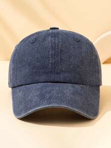 1pc Unisex Plain Vintage Distressed Baseball Cap Sun Hat Trucker Hat, Suitable For Daily Outings, Hiking, Vacation