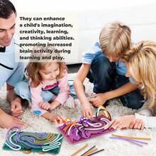 1 Set Children's Silicone Sensory Activity Board - Soft Textured Toys For Kids And Adults - Durable Portable, Gift For Family, Birthday And Easter Party - 彩色 - 查看 5