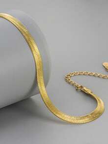 1pc Simple Flat Snake Bone 925 Sterling Silver Bracelet Fine Jewelry Gift For Women Girlfriend Gift Fine Ladies Jewelry Daily Deco - Flat Snake Bone Bracelet - View 5