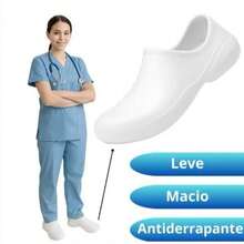 Unisex Non-Slip Professional Kitchen Hospital Nursing Shoes - 白色 - 查看 1