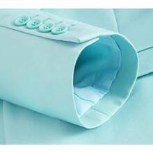 Men's Slim Fit 2-Piece Tuxedo Suit One-Button Jacket & Pants Set For Wedding, Prom, And Formal Events - Aqua - View 5