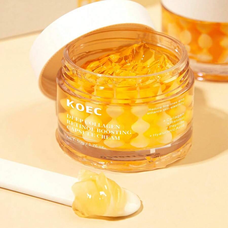 KOEC 深层胶原蛋白视黄醇赋活胶囊霜，紧致肌肤，保湿面霜，适合干性肌肤，减少皱纹