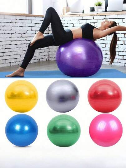 1 bola de ioga extra grossa anti-estouro - bola de fitness de pilates para equilíbrio e treinamento sensorial, equipamento de ginástica (orifício aleatório)