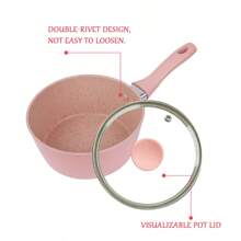 ABKOK 1pc/2pcs/3pcs/5pcs/6pcs Mini Non-Stick Aluminum Cookware Set, Easy To Clean Frying Pan, Soup Pot, Breakfast Pan, Compatible With Induction And Gas Stove, Sold Individually Or As Set