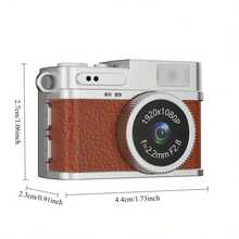 Reletech Cute Retro Mini Camera, Wearable Digital Pocket Camera With 6 Filters + Video Recording, 0.96" IPS Screen And LED Flash - Best Birthday Christmas Gift - Multicolor - View 8