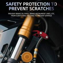 1pc Aluminum Motorcycle Brake Pipe Clamp Protector Oil Pipe Clamp Universal Brake Bracket Motorcycle Modified Accessories