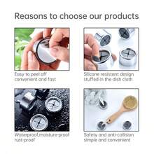 厨房毛巾架、茶巾架、浴室推入式吸盘手巾架、粘性壁挂式洗碗巾挂钩、浴室圆形壁挂式毛巾架、厨房和家居、墙壁、橱柜、车库，无需钻孔 - 彩色 - 查看 6