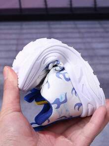 1双可爱卡通汽车图案儿童休闲鞋，儿童户外跑步运动鞋 - 藍色 - 查看 5