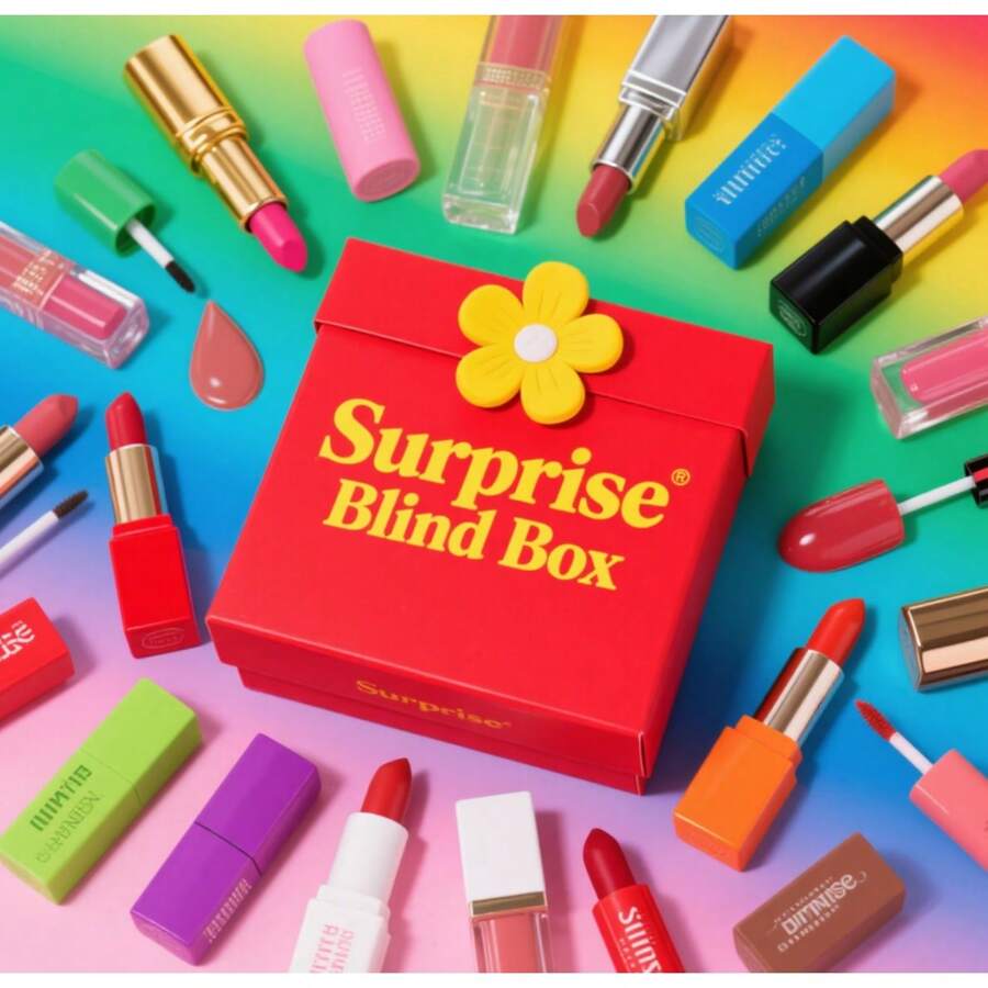1PC Lipstick Surprise Blind Box | Randomly Includes Popular Hues & More | Delightful Swift Unboxing, Excellent Stress Relief | Super Value-Ideal For Gifting Ladies | Unique Surprise! One Random Item Included - White - View 1