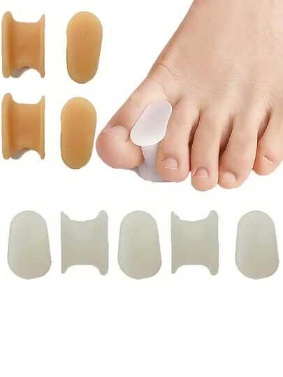 2 piezas/6 piezas Separador de dedos de silicona con forma de I efectivo, protección de dedos, protector de pies, adecuado para mujeres y hombres, separadores de dedos de silicona, divisores de dedos pulgares blandos, resistente al agua, resistente al desgaste para el cuidado de los pies para deportes y uso diario